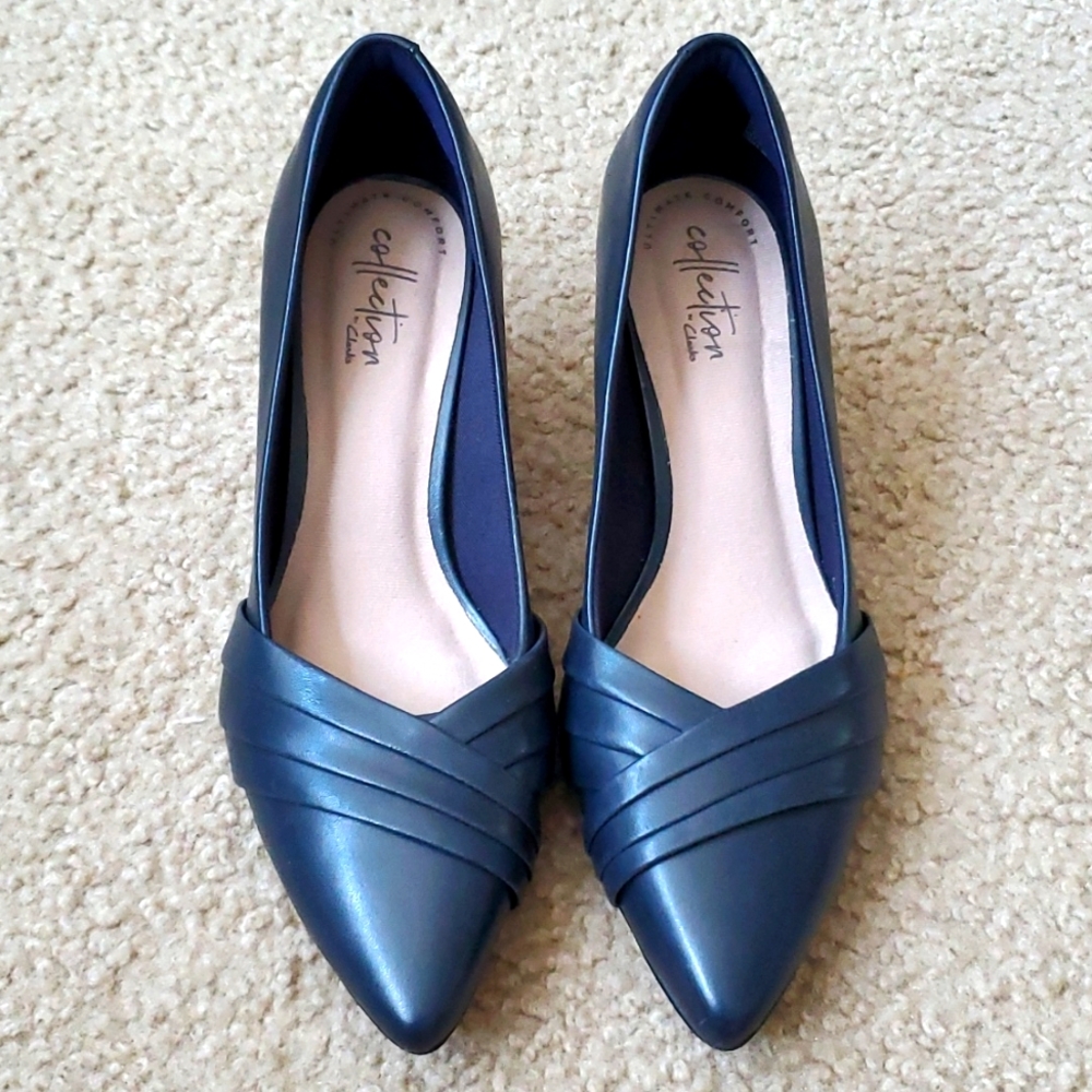 Clark's Navy Blue Heel